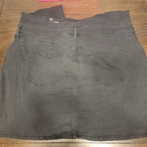 Denim high-waisted skirt